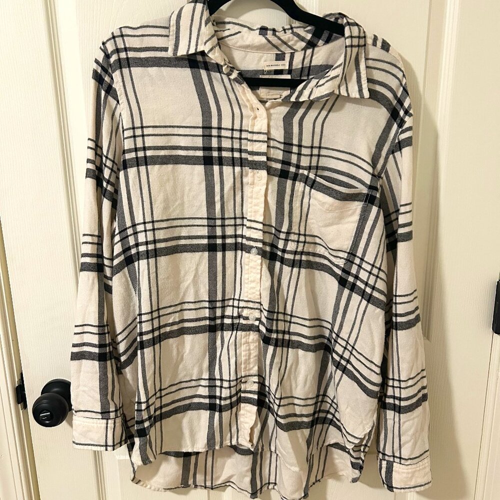 American Eagle Ahh-Mazingly Soft Boyfriend Oversized Check Flannel